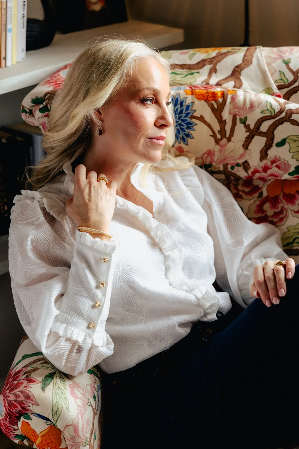Janne Formoe Champisblusen bluse hvit sateng