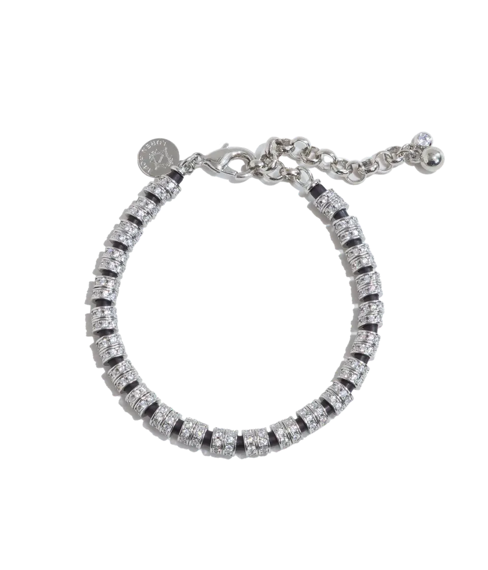 Loren Hope Manon armbånd svart 17,8 cm krystall
