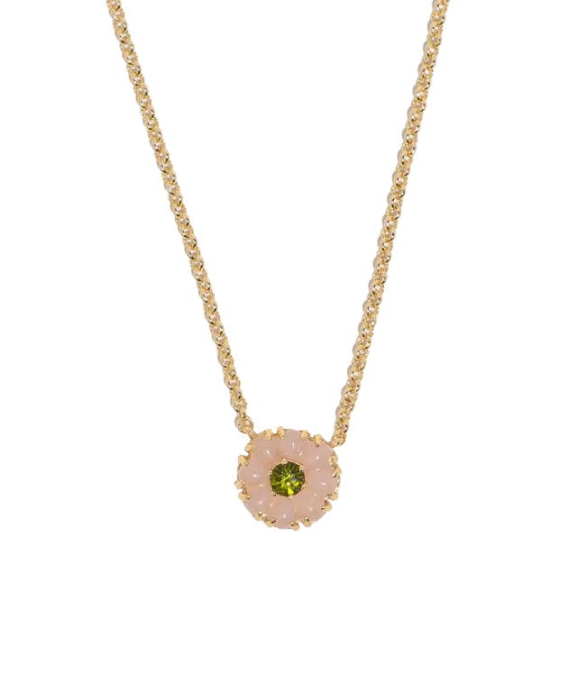 Loren Hope Emeline halskjede rosenkvarts blomst 38 cm