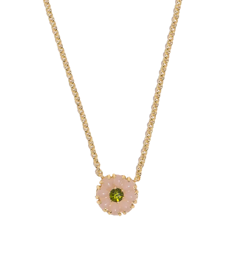 Loren Hope Emeline halskjede rosenkvarts blomst 38 cm