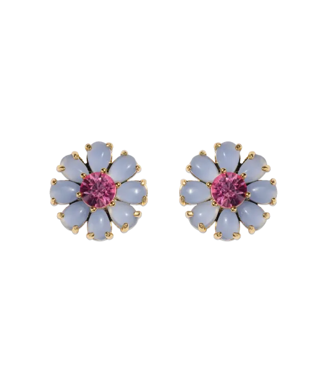 Loren Hope Emeline Flower Studs Blue ørepynt blå