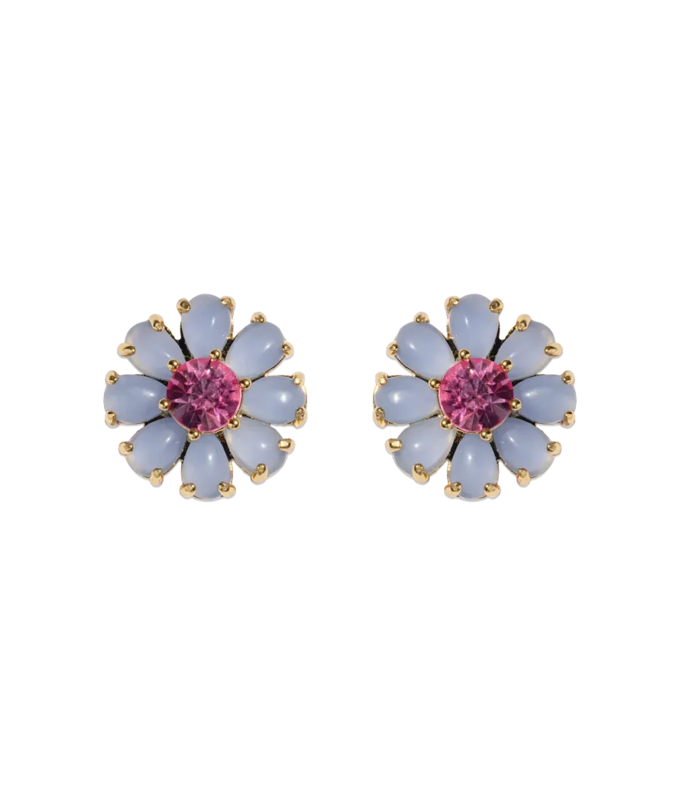 Loren Hope Emeline Flower Studs Blue ørepynt blå