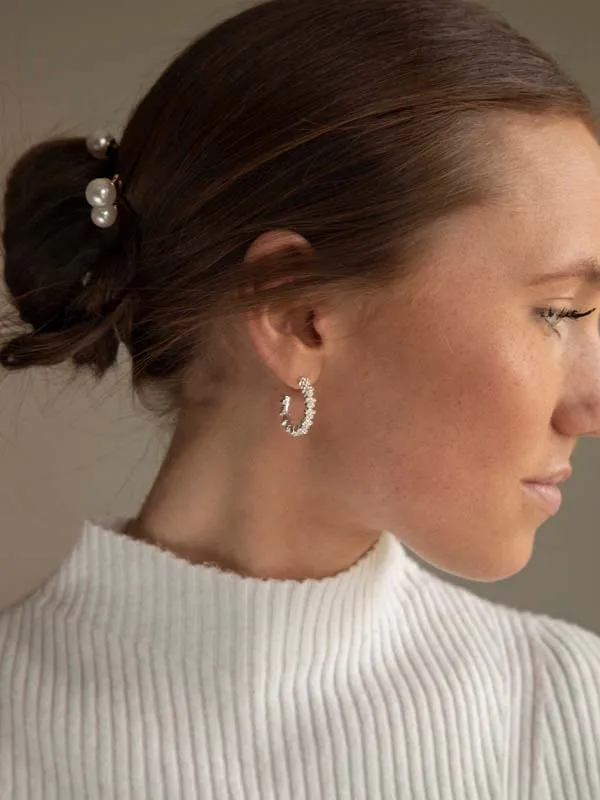 pfg Stockholm Julie sølv øredobber glitrende