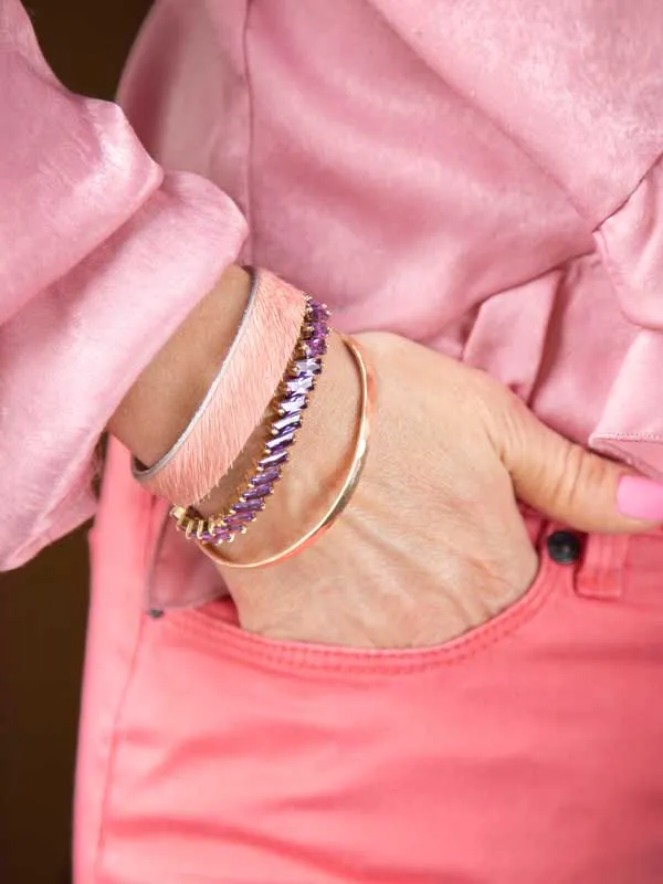 pfg Stockholm Hammered armbånd forgylt stivt