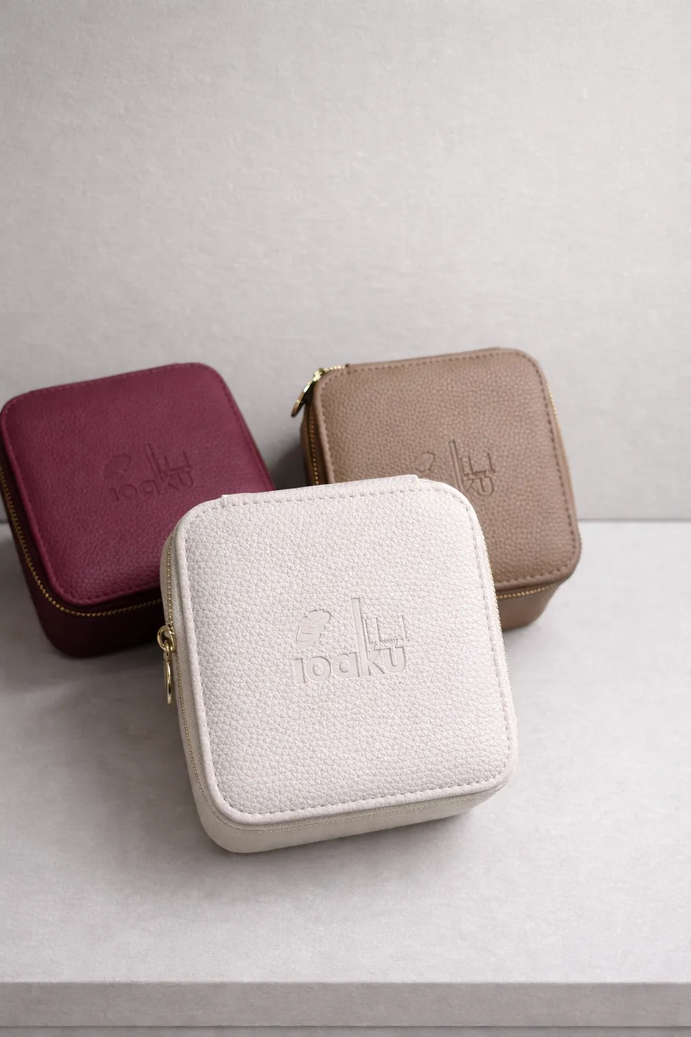 IOAKU Jewelry Box smykkeskrin offwhite PU