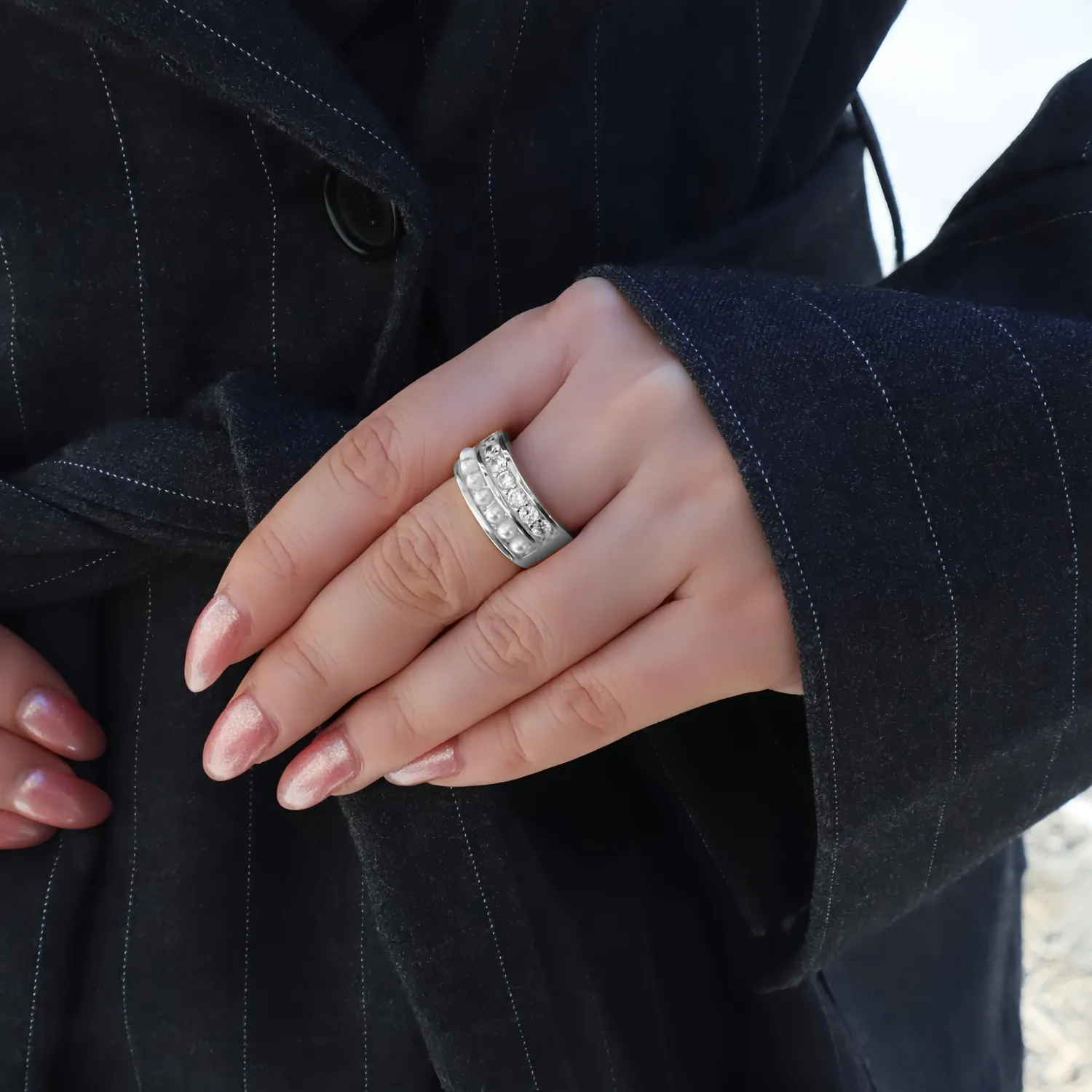 IOAKU Eternal Faith Ring size 8 ring gull messing
