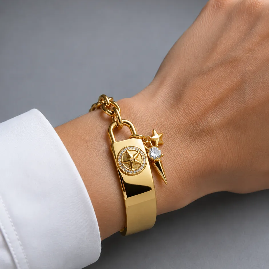 IOAKU Elecktra Spike armbånd gull XS-S cuff