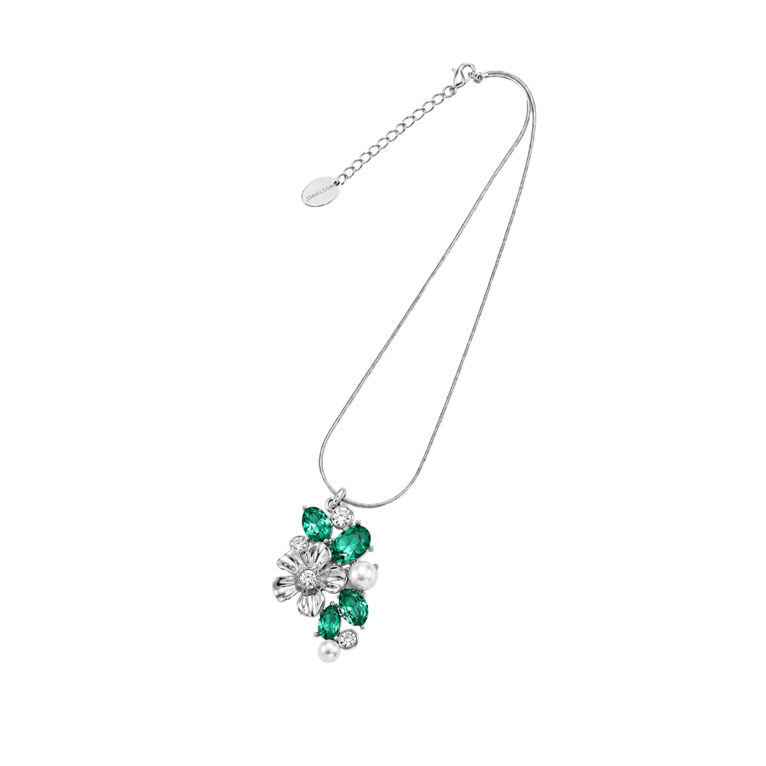 IOAKU La Fleur Garden Pendant halskjede smaragd