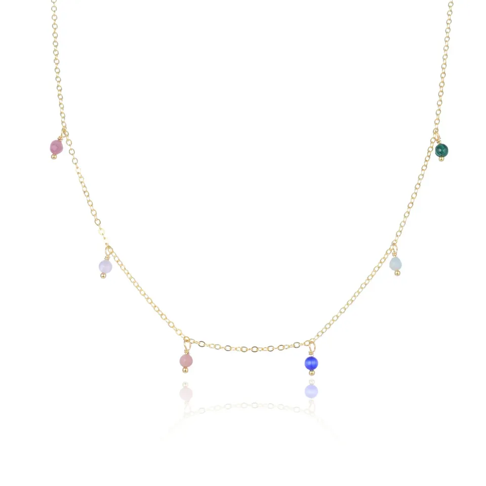 Wioga Vera halskjede forgylt choker 36 cm