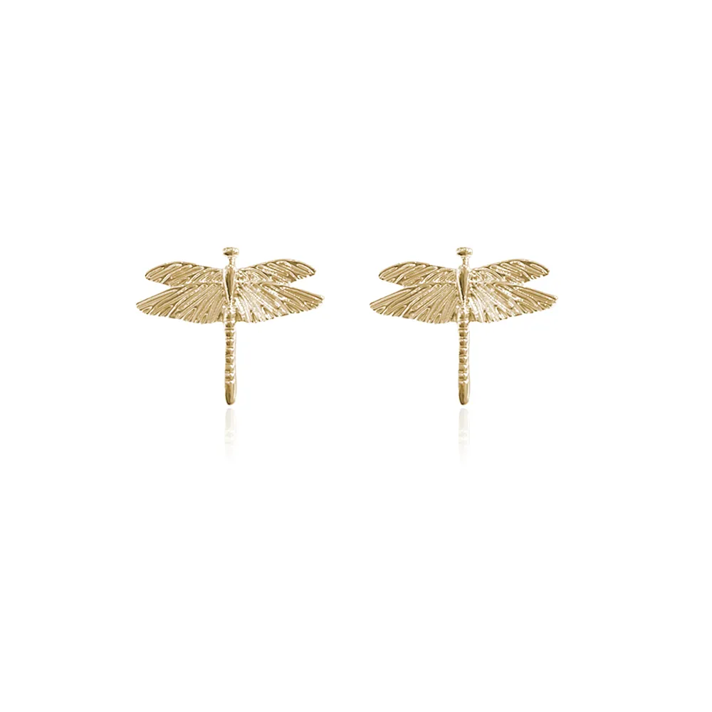 IOAKU Dragonfly Stud øredobber gull nikkel-frie