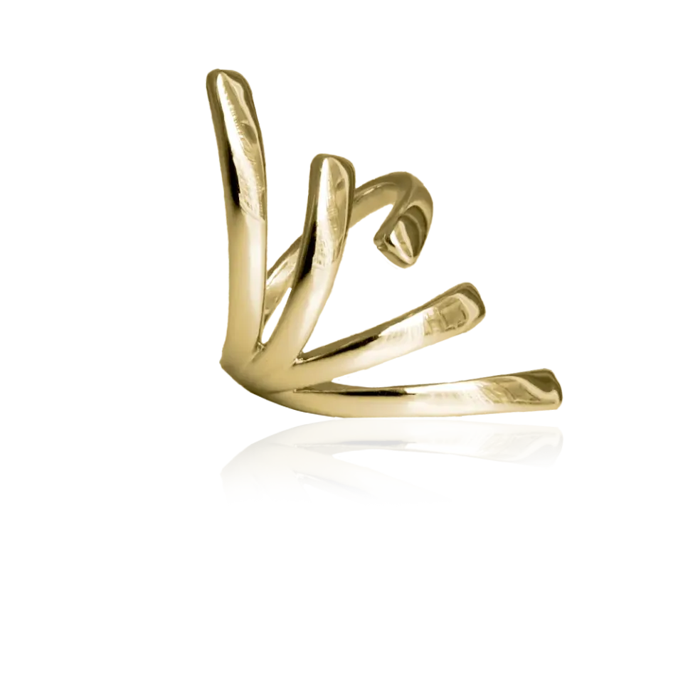 IOAKU Plain Sunfeather ring gull justerbar messing