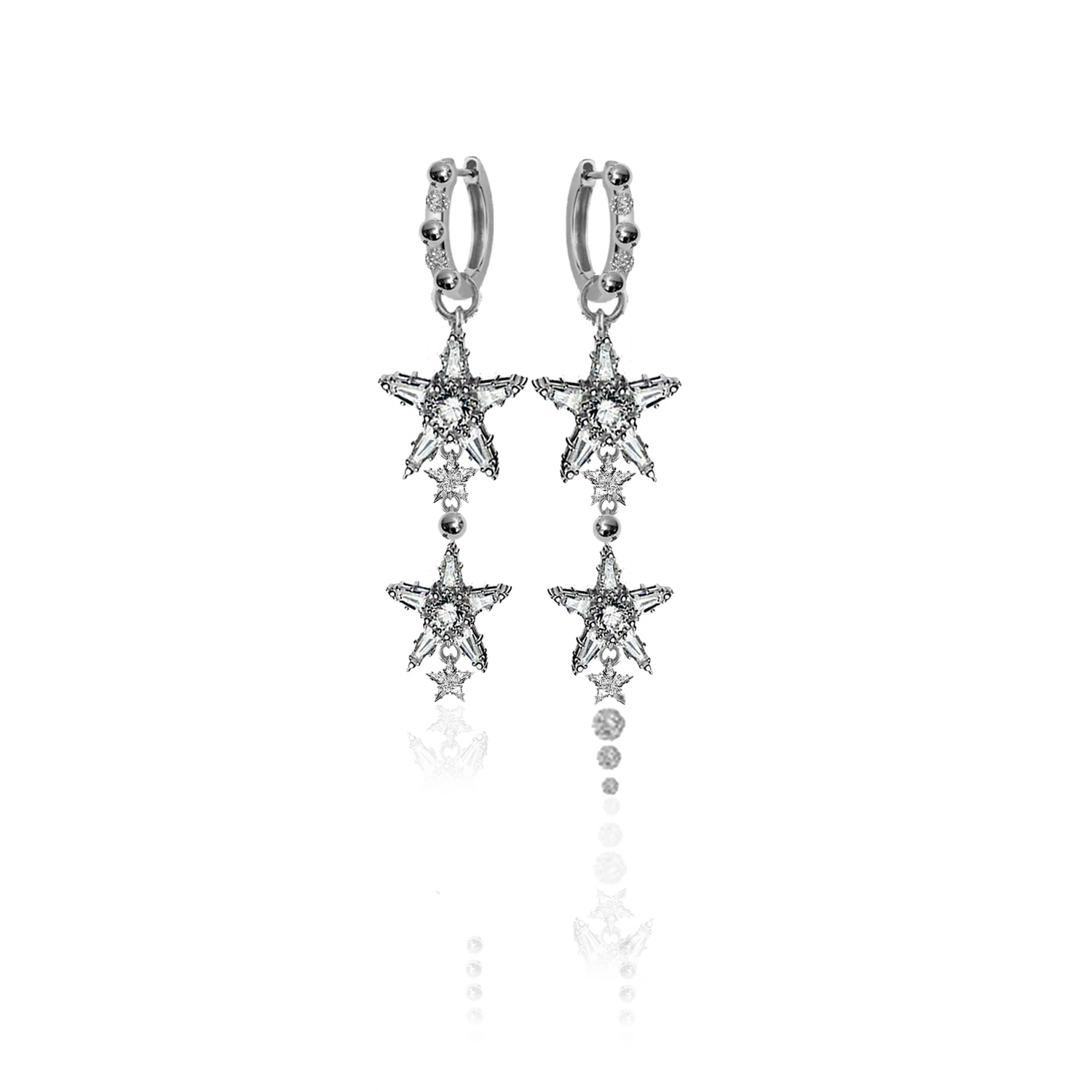 IOAKU Starlumen Crystal hoops gull 6 cm krystall