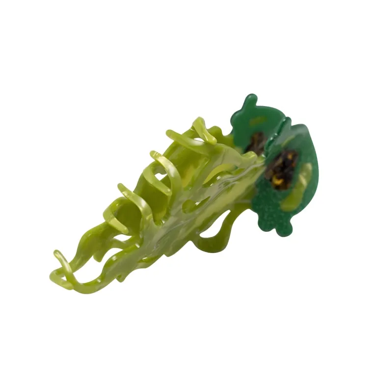 Wos Up Jellyfish hårklype grønn acetat 12,8 cm