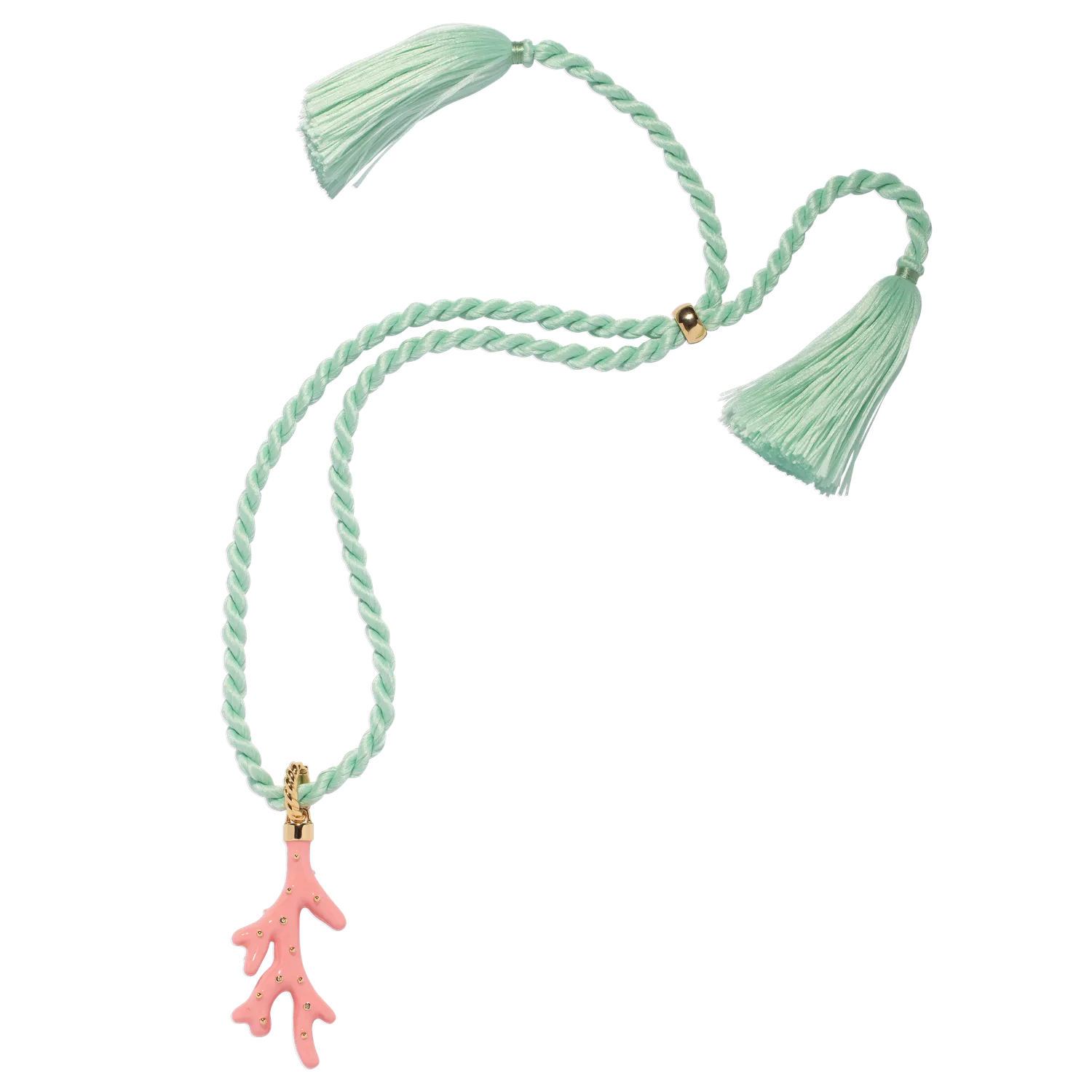 Loren Hope Marina Silk Cord halskjede aqua justerbar silke