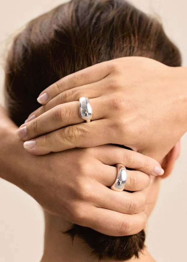 Studio Bille Blanche ring sølv str 55 minimalistisk
