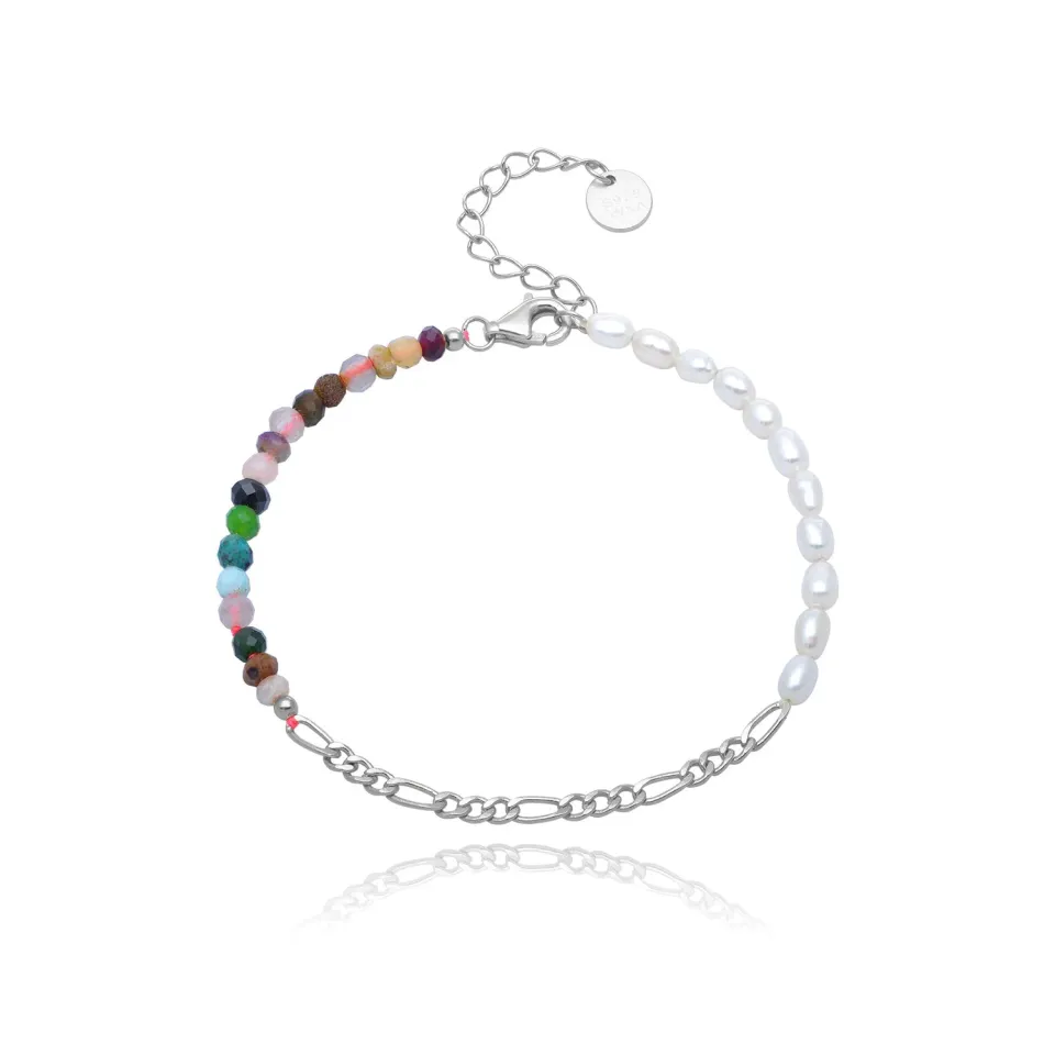 Wioga Lolly B-8031-S armbånd sølv perler