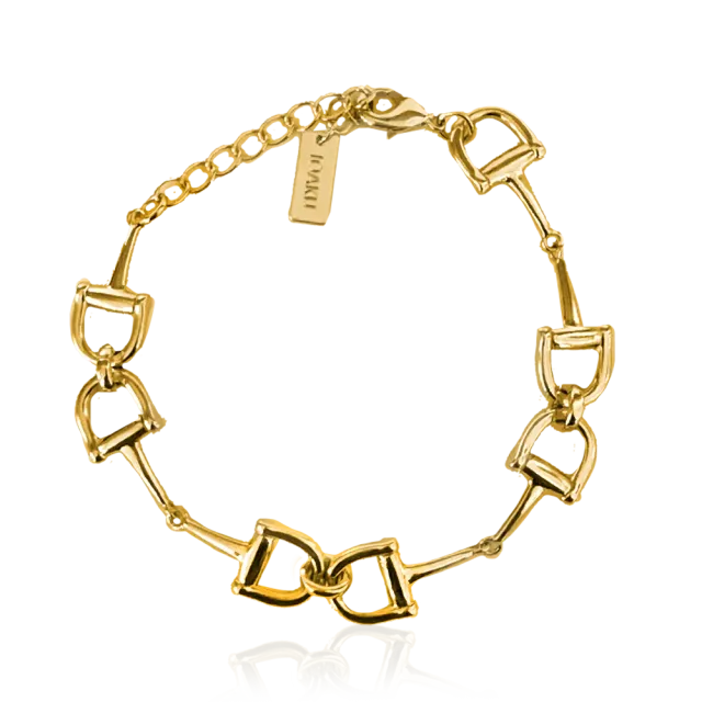 IOAKU Horse Bit Chain armbånd gull nikkelfritt
