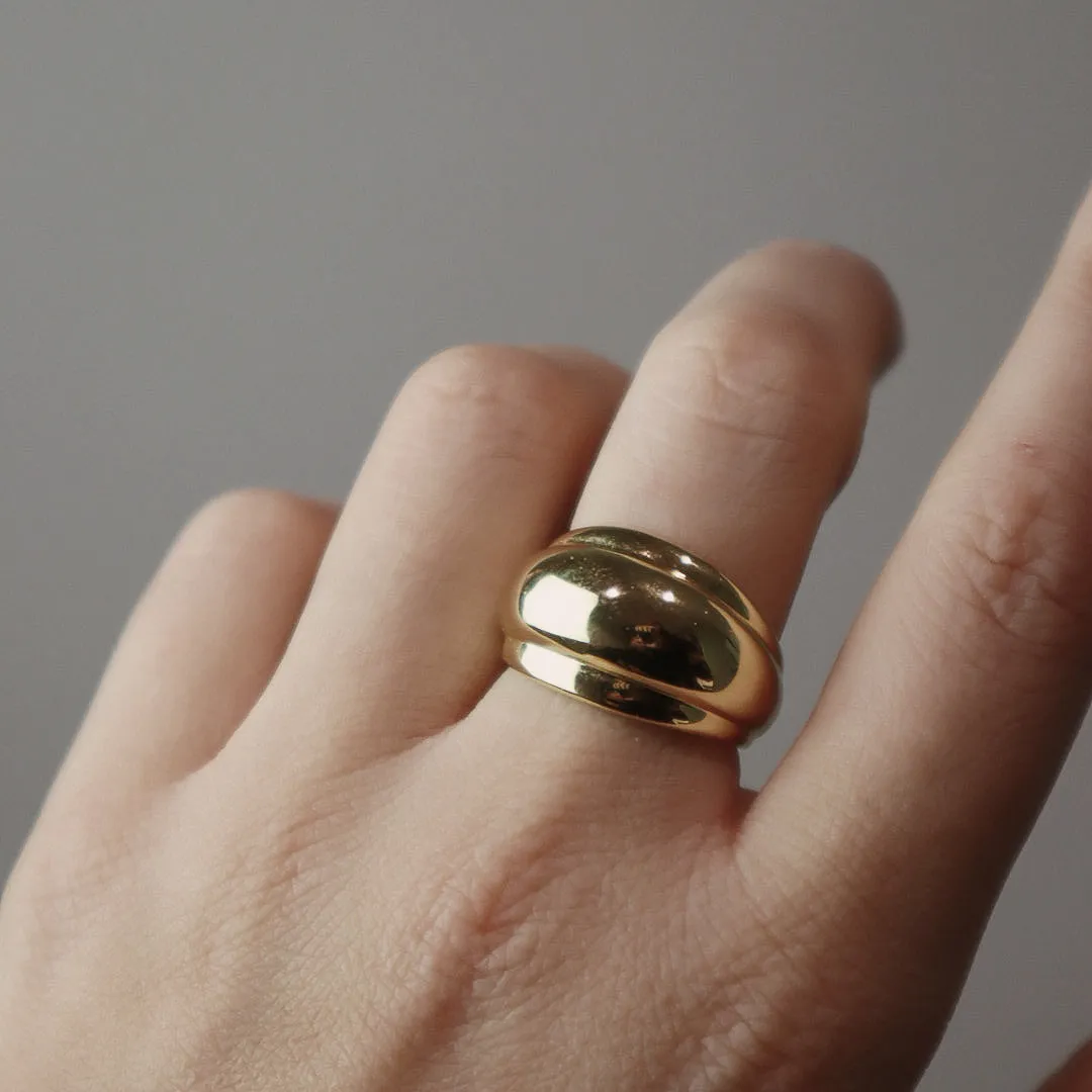 IOAKU Adylynn ring gull justerbar stable ring