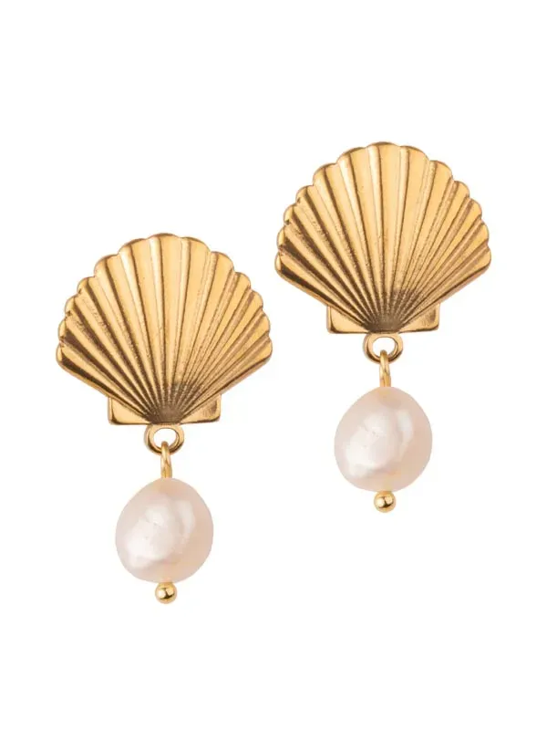 pfg Stockholm Shell Pearl øredobber perle skjell