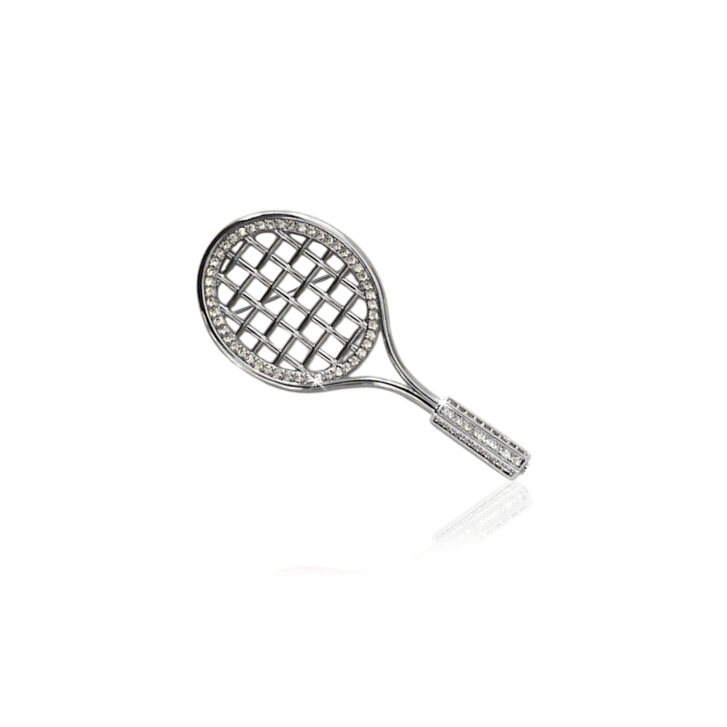 IOAKU Sparkle Tennis Racket brosje gull 7 g