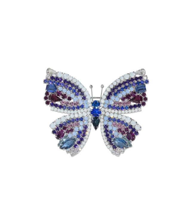 Loren Hope Large Butterfly brosje lilla sølv