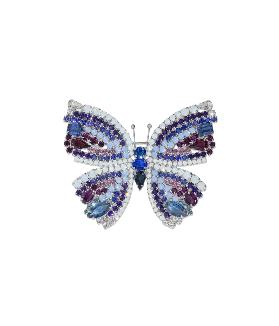 Loren Hope Large Butterfly brosje lilla sølv