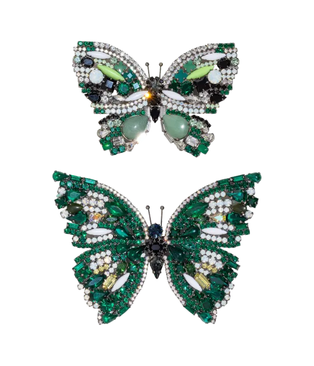 Loren Hope Butterfly Duo brosje aventurin 25 cm eske