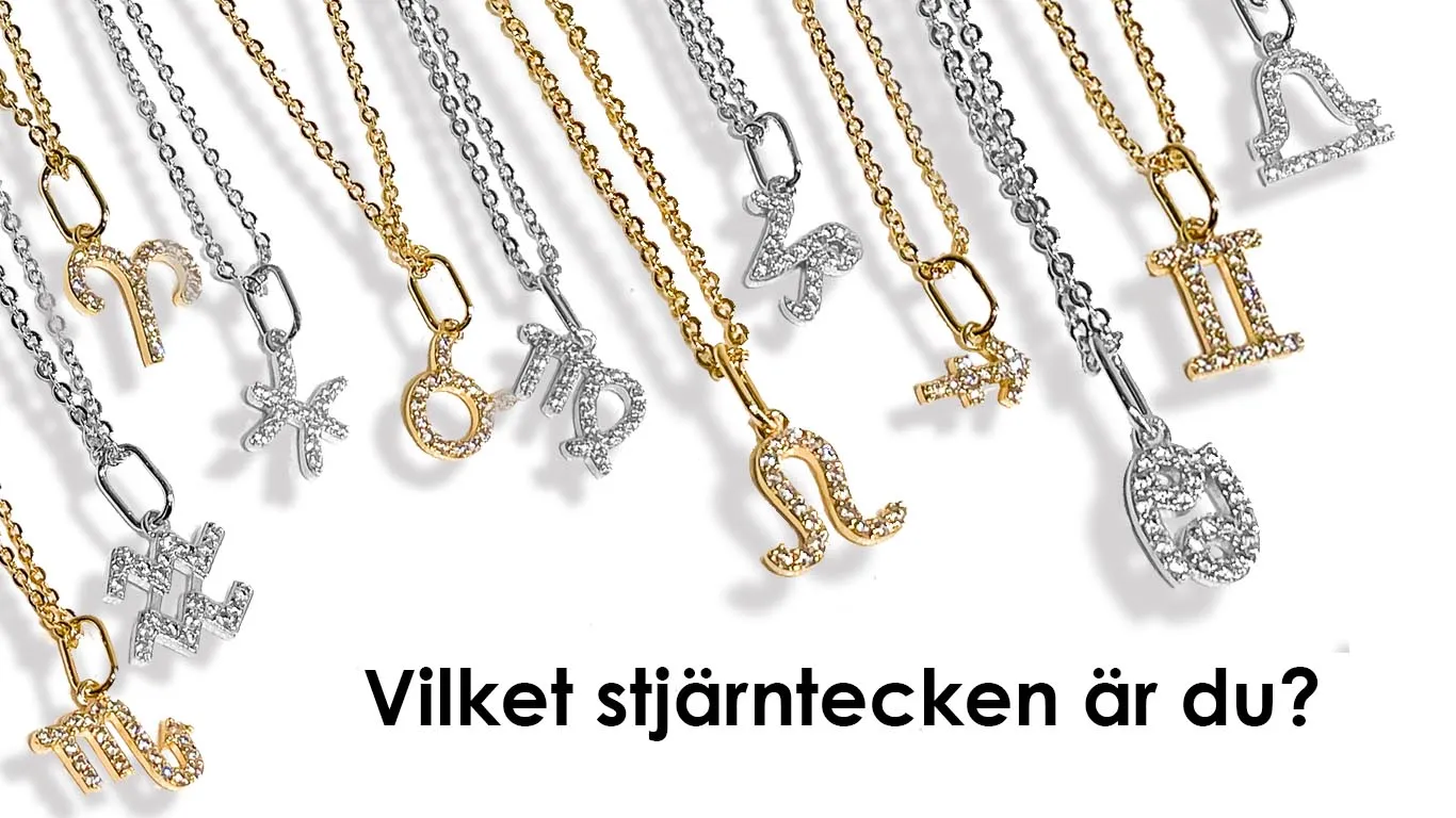 IOAKU Zodiac Sparkle Micro halskjede gull