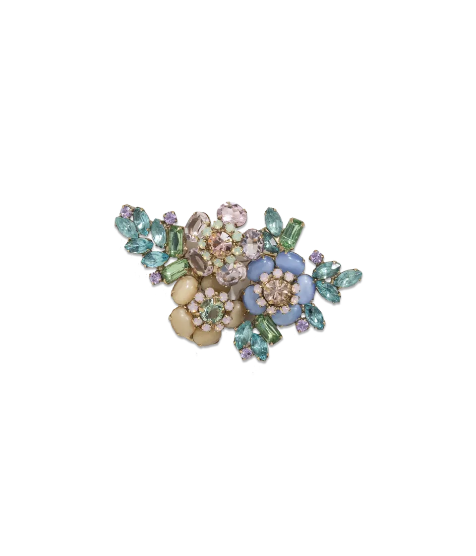 Loren Hope Fleur Floral brosje multi vintage stener