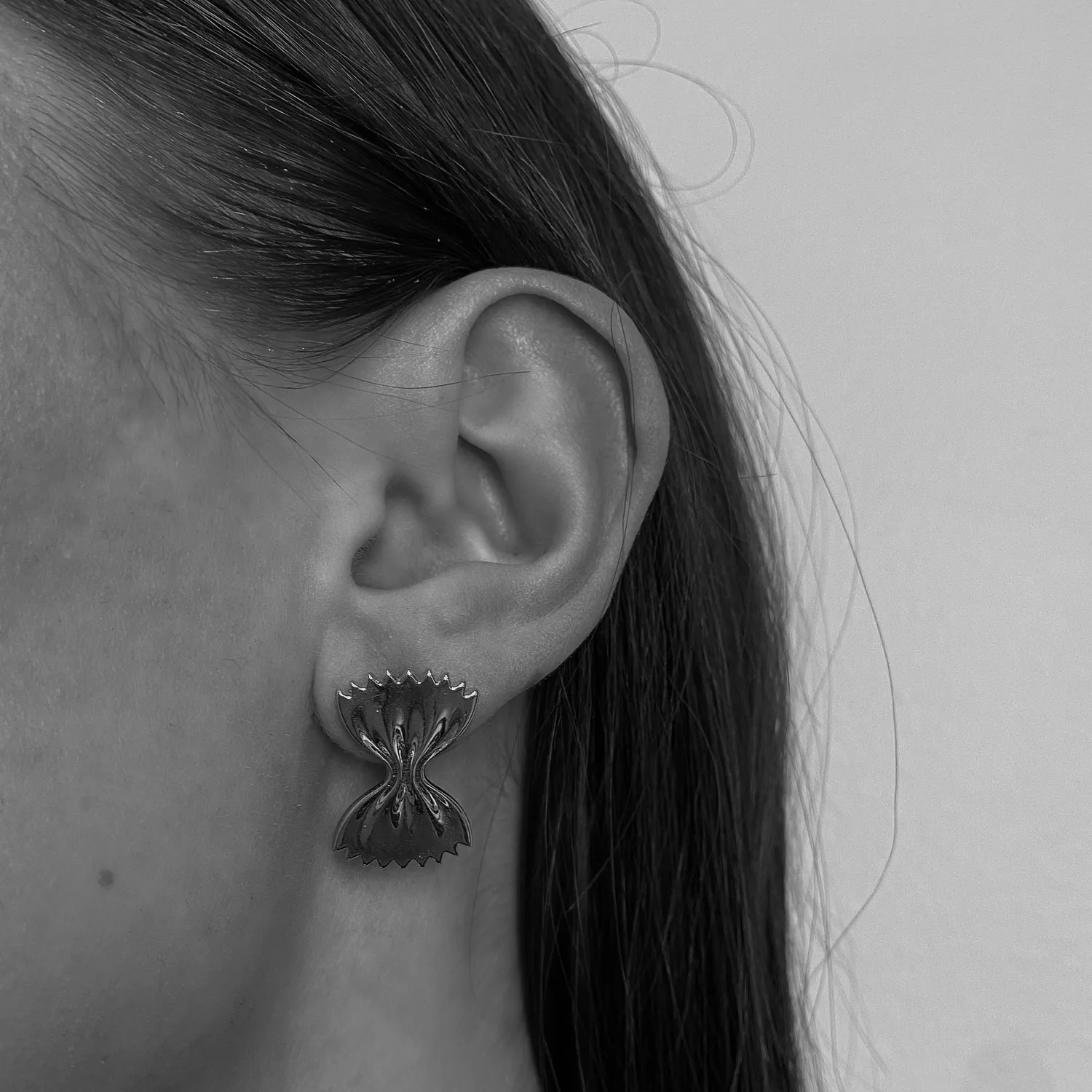 IOAKU Bow Studs øredobber gull kirurgisk stål