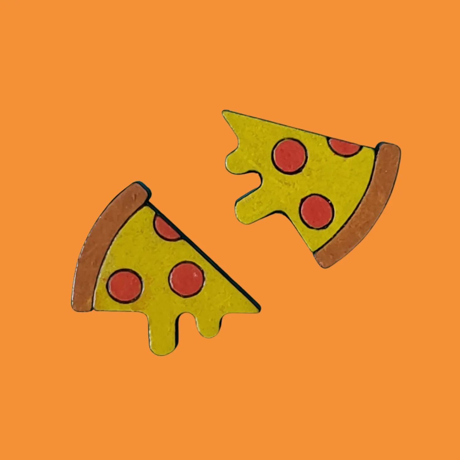 MiniKitty Pizza Studs øredobber akryl lett