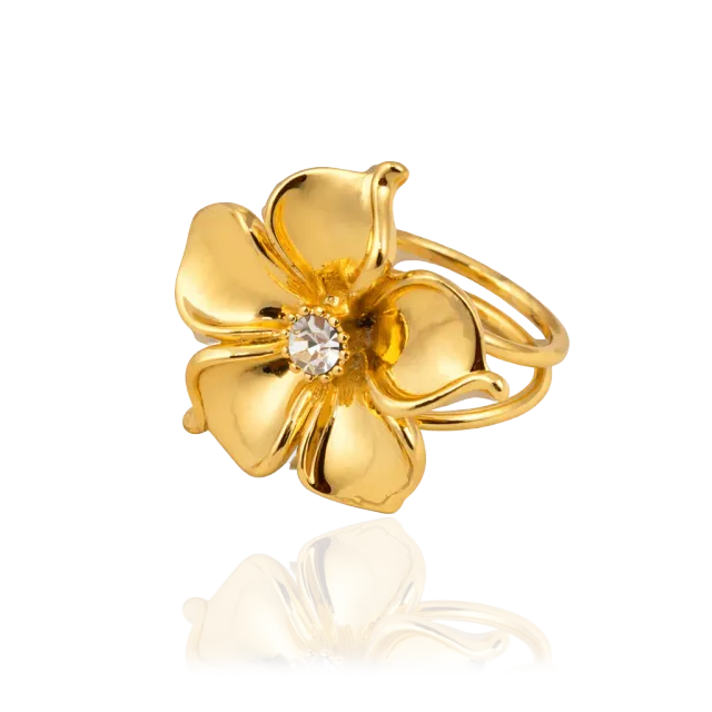 IOAKU La Fleur ring gull str 7 vanntett