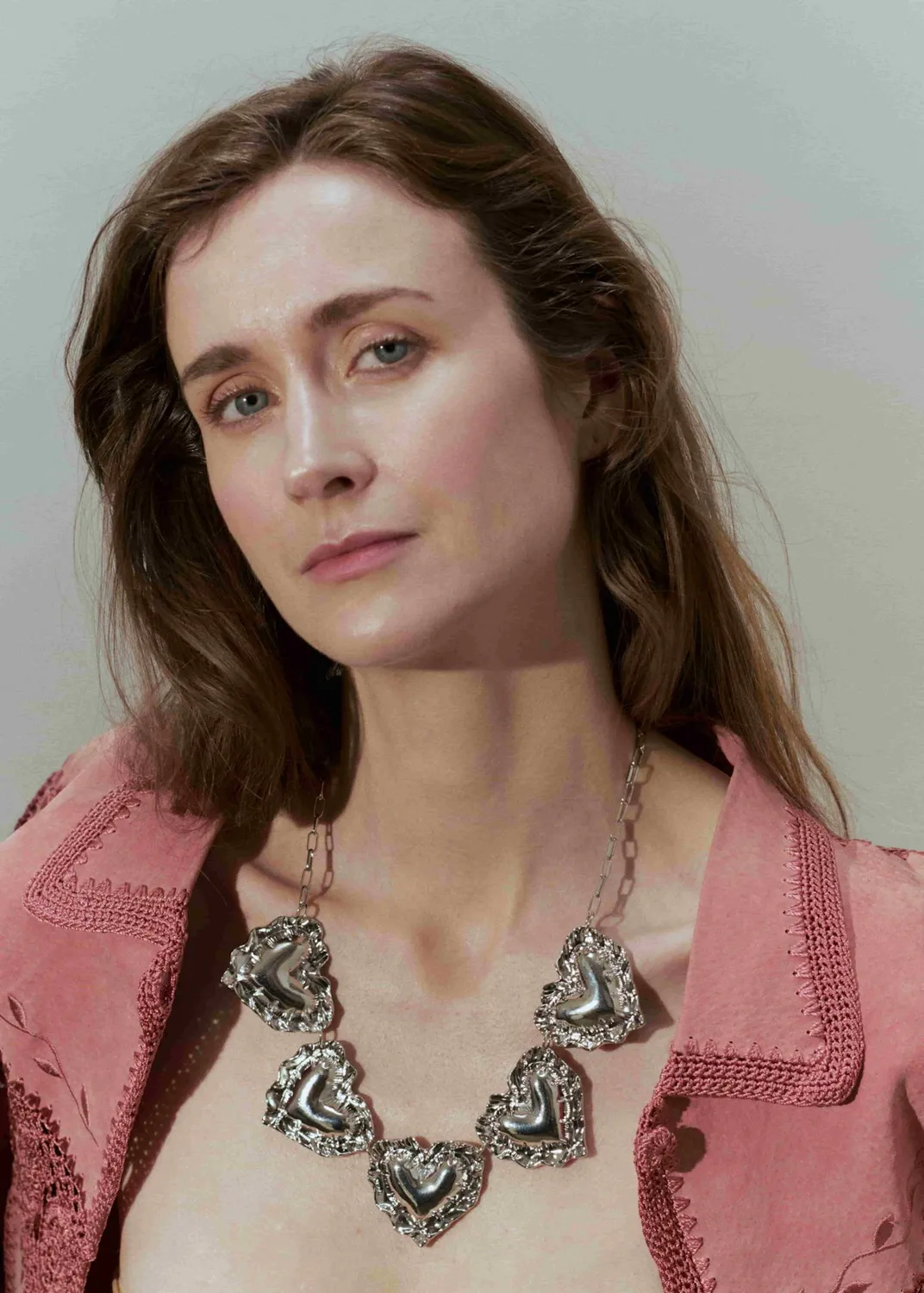 Wos Elina halskjede sølv 50 cm hjerte