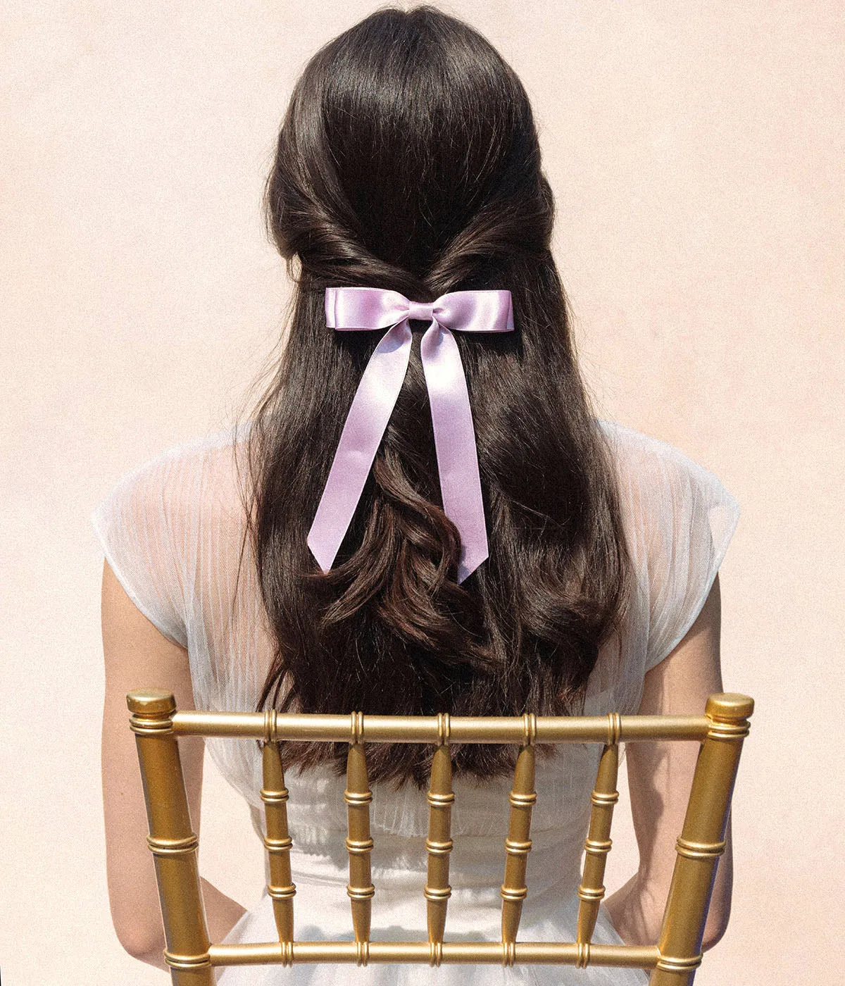 Loren Hope Bardot Bow Silk hårsløyfe lavendel silke