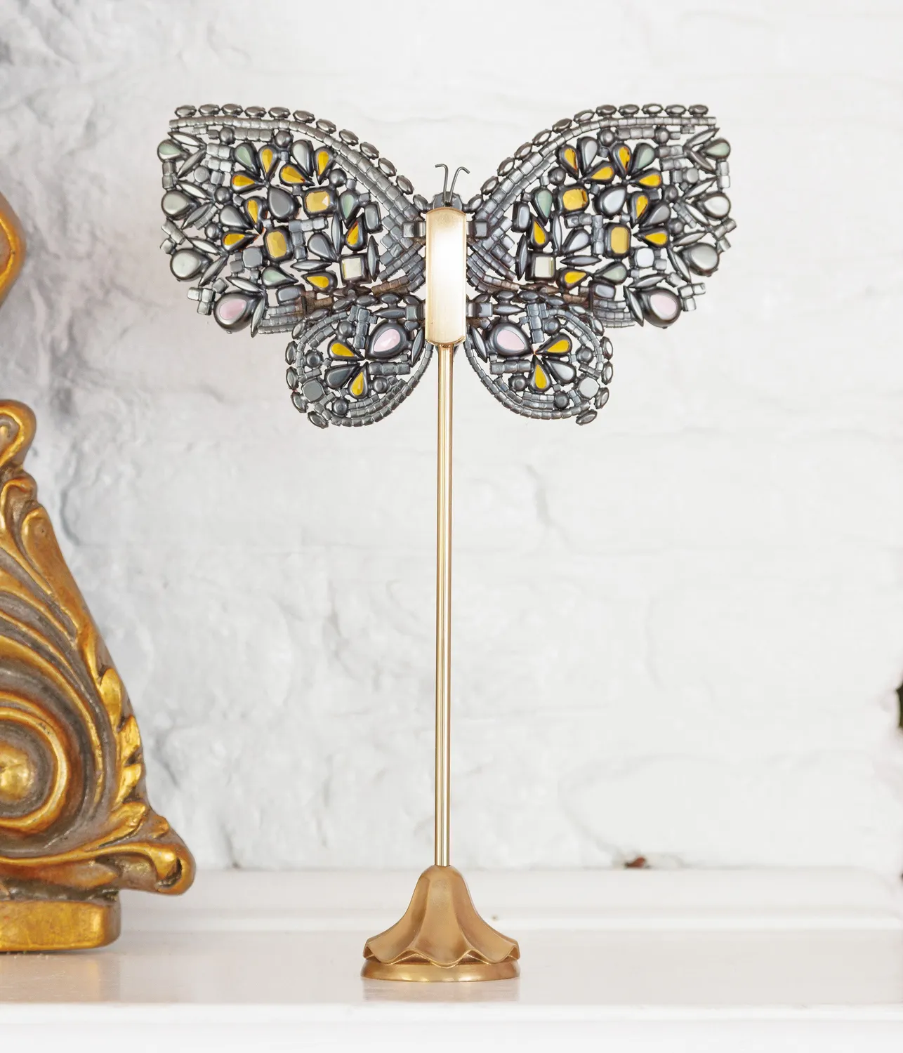 Loren Hope X-Large Empress Butterfly Topaz brosje skulptur