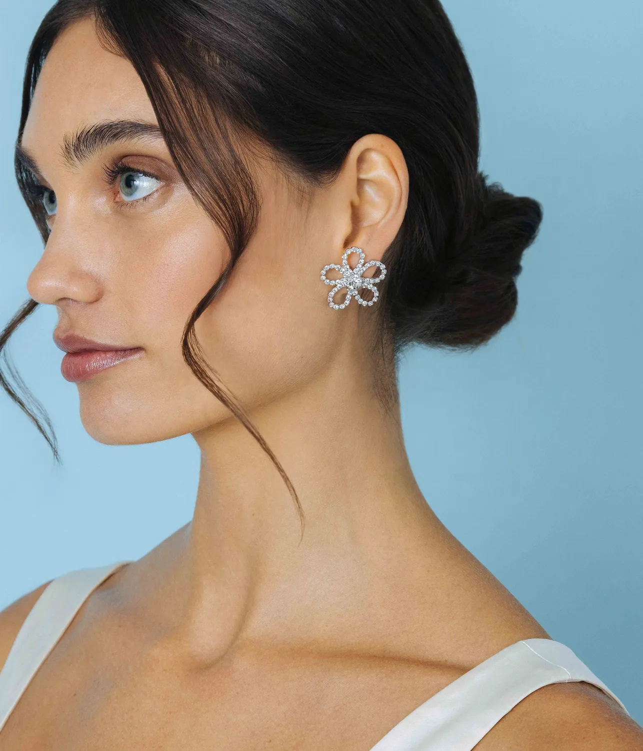 Loren Hope Leilani øredobber crystal blomst 2,5cm