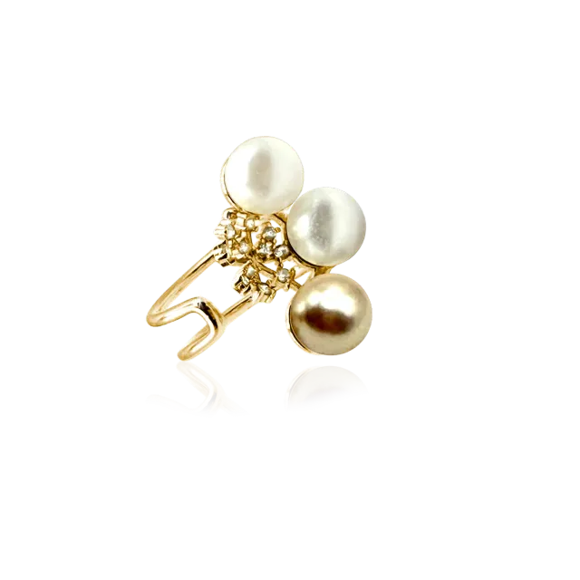 IOAKU Snowdrop Pearl ring perle gull vanntett