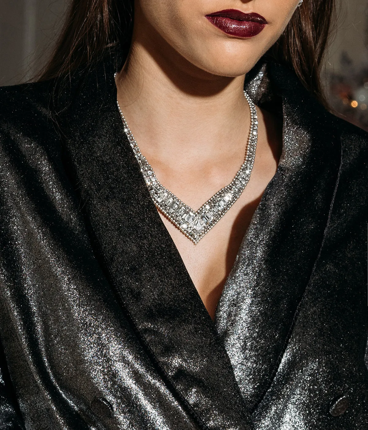 Loren Hope Alva halskjede crystal art deco