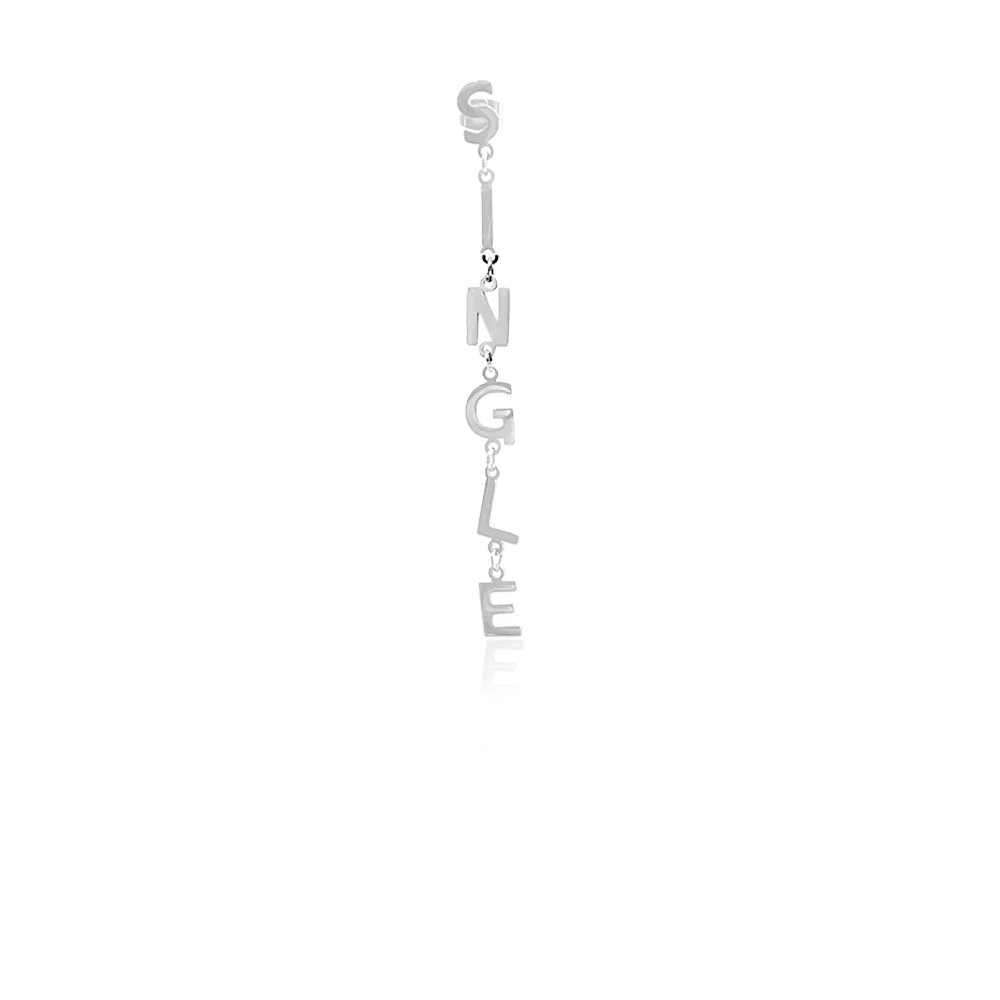 IOAKU Statement Quote ADORABLE øredobb sølv single nikkel fri