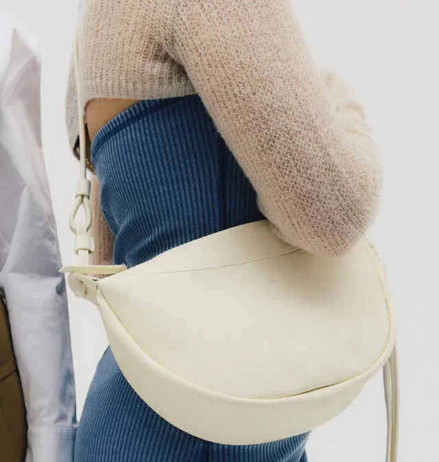 Wos Zoba håndveske krem skinn 32 cm