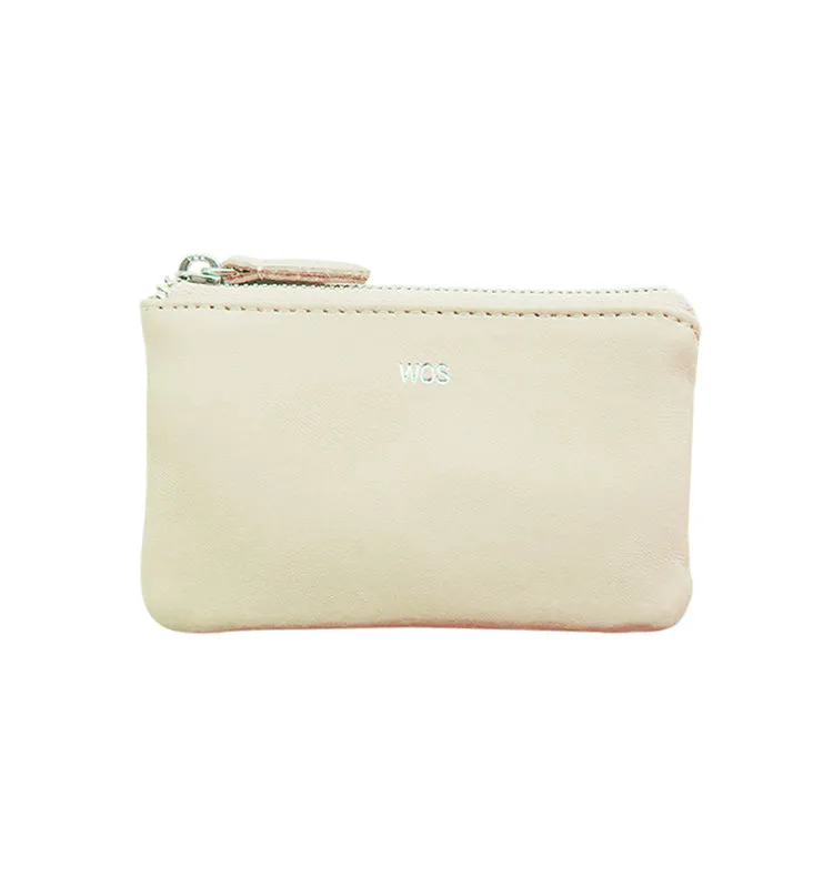 Wos Mini Keeper lommebok krem skinn 12 cm