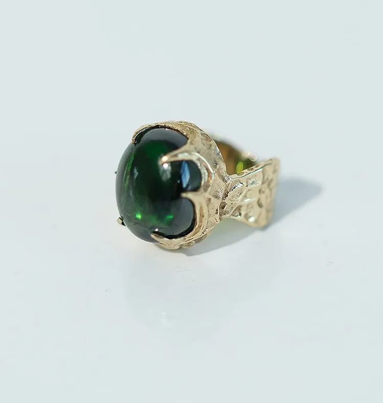 Wos Draco ring messing justerbar stein