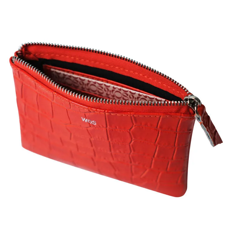 Wos Keeper lommebok skinn oransje snake