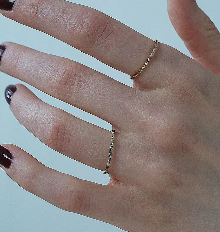 Wos Spot Ring Clear Gold ring gull strass 16