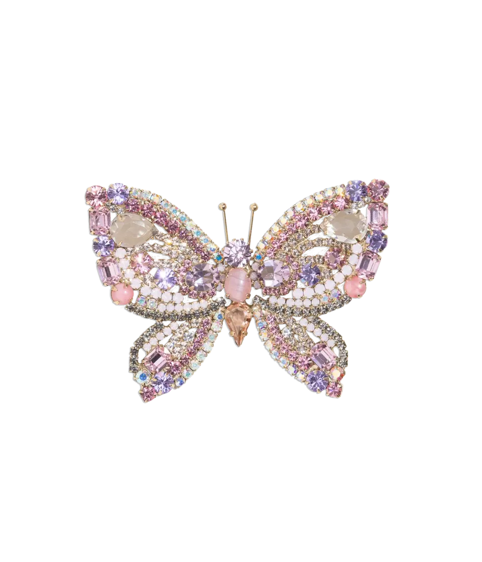 Loren Hope Butterfly Large brosje Light Rose unik