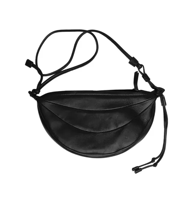 Wos Zoba Mini håndveske svart skinn 30 cm