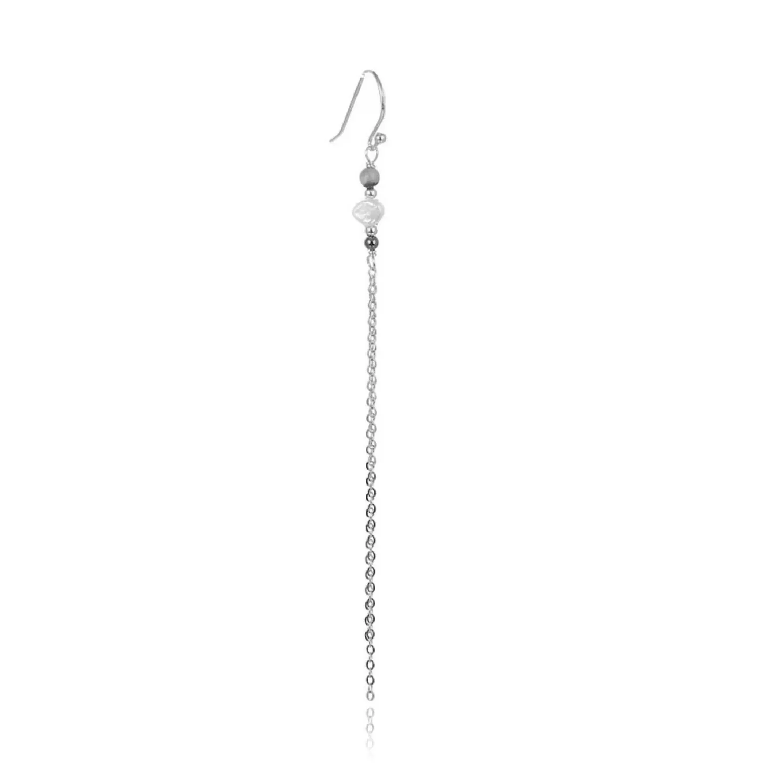 Wioga Carolina E-1026-S øredobber sølv perle 10 cm