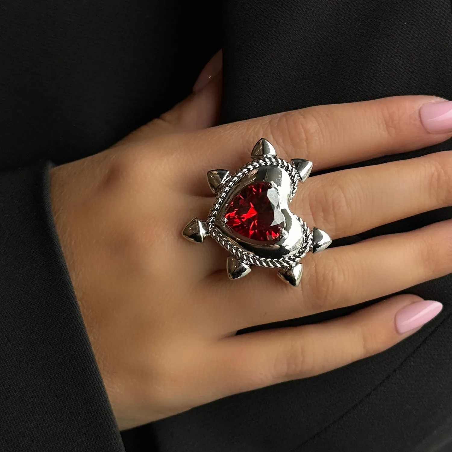 IOAKU Love Armor Multi ring gull messing justerbar