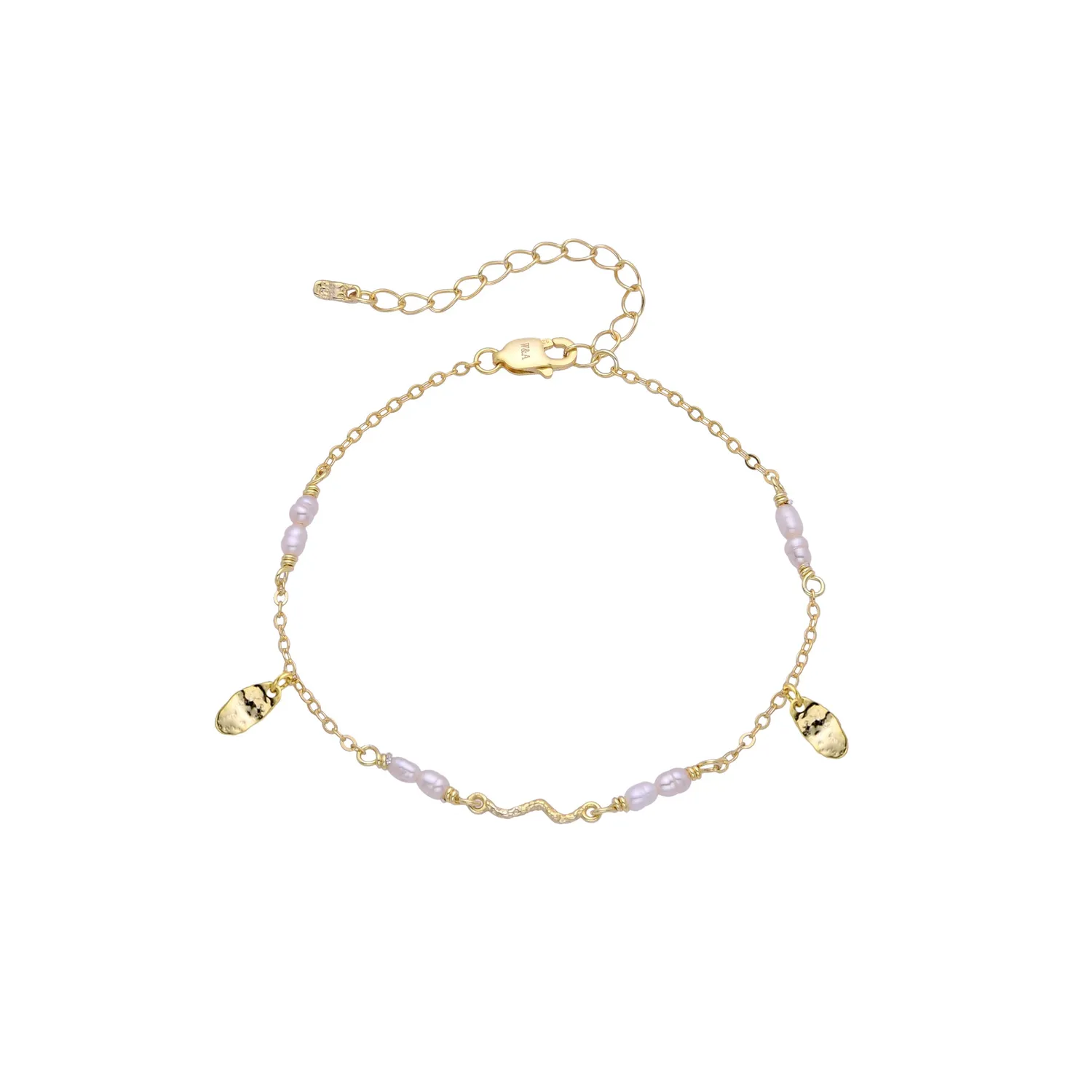 Wioga Sabbie armbånd forgylt 15,5-19 cm perler