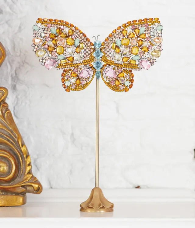 Loren Hope X-Large Empress Butterfly Topaz brosje skulptur